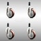 Service Caster 4 Inch 316SS Maroon Polyurethane Swivel 1-1/8 Inch Expanding Stem Caster Set SCC SCC-SS316EX20S414-PPUB-MRN-118-4 - alternate 2